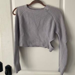 Zoe Jordan Cut Out Cropped Sweater